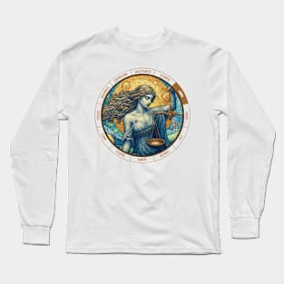 ZODIAC Libra - Astrological LIBRA - LIBRA - ZODIAC sign - Van Gogh style - 4 Long Sleeve T-Shirt